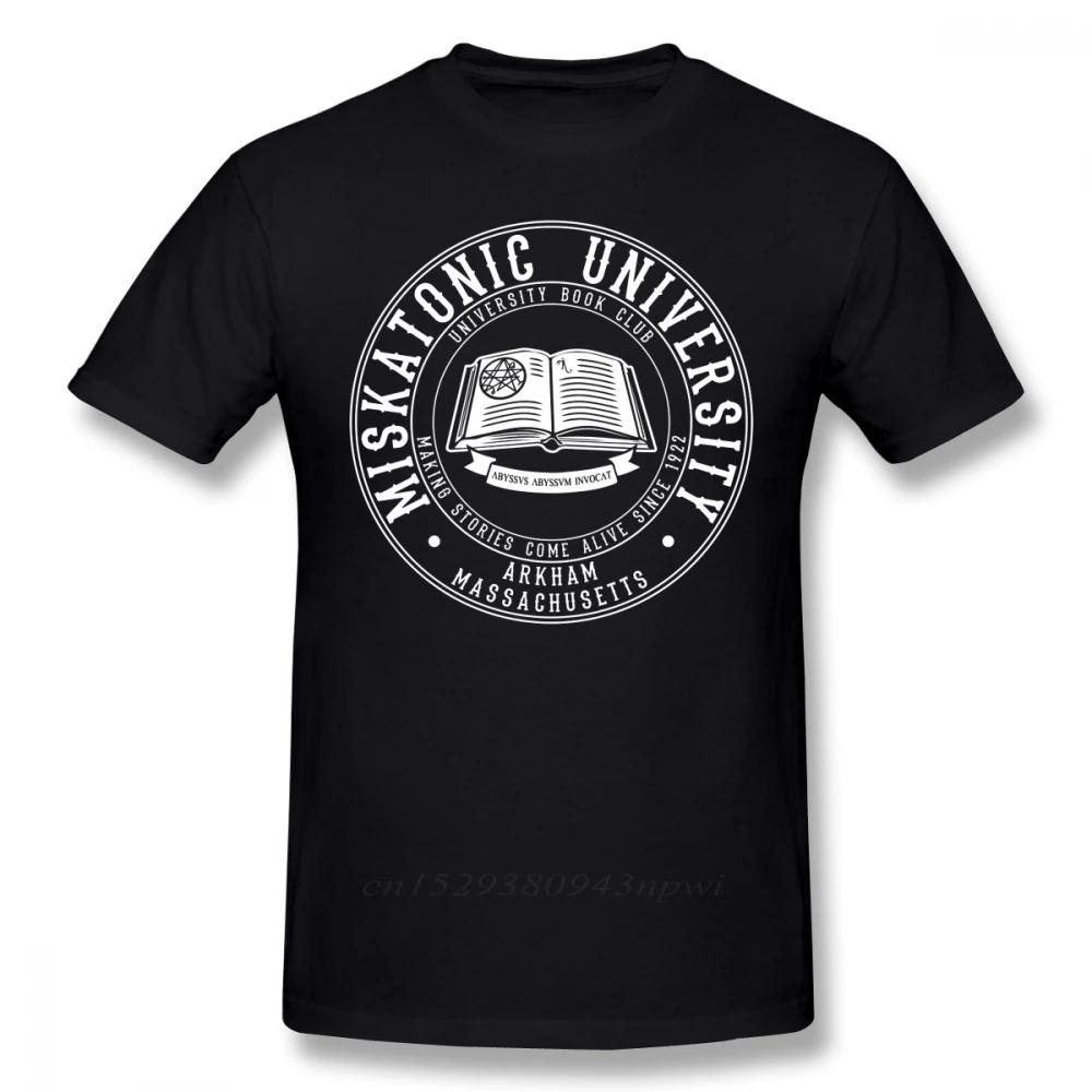 Arkham Horror T Shirt Miskatonic University Book Club T-Shirt Short Sleeve 100% Cotton Tee Shirt Oversized Streetwear Tshirt