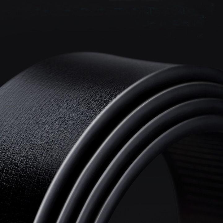 Men's Belt Leather Casual Fashion Handmade Belt with Classic Solid Buckle Adjustable for Jeans Daily Wear