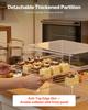 Bakery Display Case, 3-Tier Commercial Countertop Pastry Display Case, Clear Acrylic Bread Box for Kitchen, Party Cake Cabinet with Flip-Up Door for