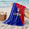 Lyon FC Baskılı Mikrofiber Plaj Havlusu Hızlı Kuruyan Emici Büyük Havlu Plaj Yüzme Seyahat İçin
