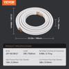 7620mm Mini Split Line Set, 6.4 & 9.5mm O.D Copper Pipes Tubing and Triple-Layer Insulation, for Mini Split Air Conditioning Refrigerant or Heating