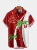 European And American Men'S Hawaiian 3D Printed Shirt Lapel Beach Short-Sleeved Fashion Casual Shirt