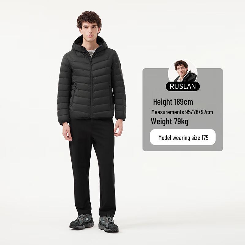Tamboer Men's Lightweight Hooded Down Jacket