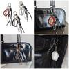 Stylish Leather Cord Keychain Makeup Mirror Portable Travel Essential Stylish Cosmetic Accessory Gift Metal Key Holder