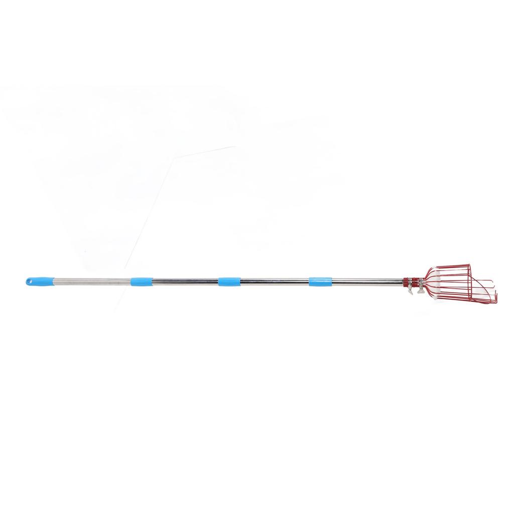 Fruit Picker Tool Multifunctional Stainless Steel Rustproof Orange Fruits Catcher Tree Picker with Pole