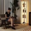 Floor Lamp with Shelves and 3 Brightness Levels - White