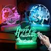 Warm Light Home Decorations Halloween Decoration Lights, Decorative LED Night Light, Acrylic Skull/Pumpkin Table Theme Room Accents Lamp for