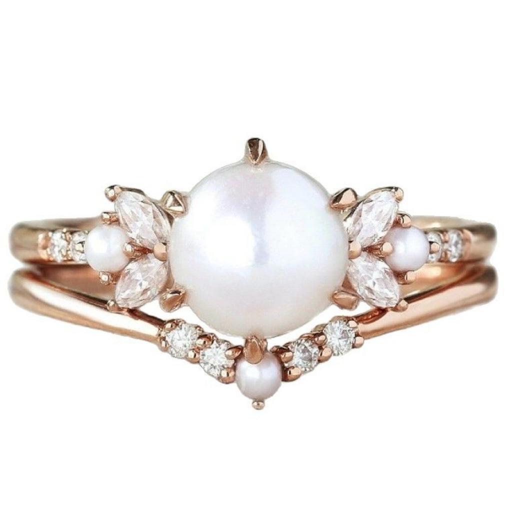 Luxury Ins New High-value Pearl Ring Female Ice Queen Big Pearl Design High-end Jewelry Ring
