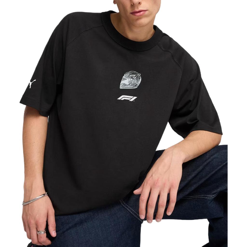 Puma F1® Fashion Versatile Skin-Friendly Soft Short Sleeve T-Shirt Men Tops Black 630131-01