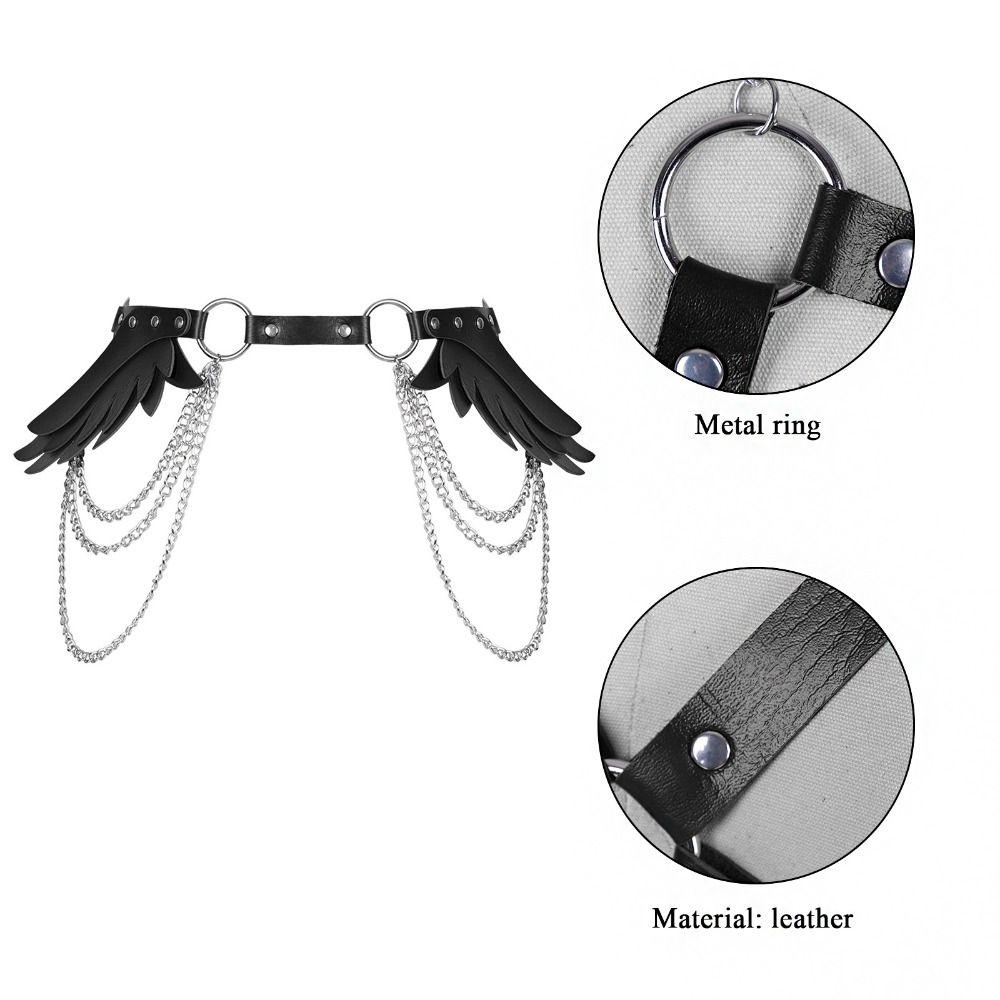 Spicy Girl Wing Rivet Belt PU Leather Punk Waistband Cool Y2K Belt Female