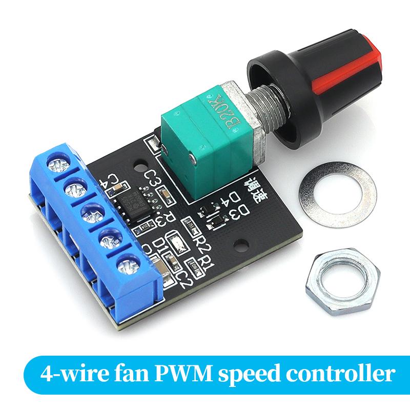 DC5‑35V Split PWM Fan Governor 4‑Wire Server High‑Speed Fan Stepless Speed Control Module With Power Switch