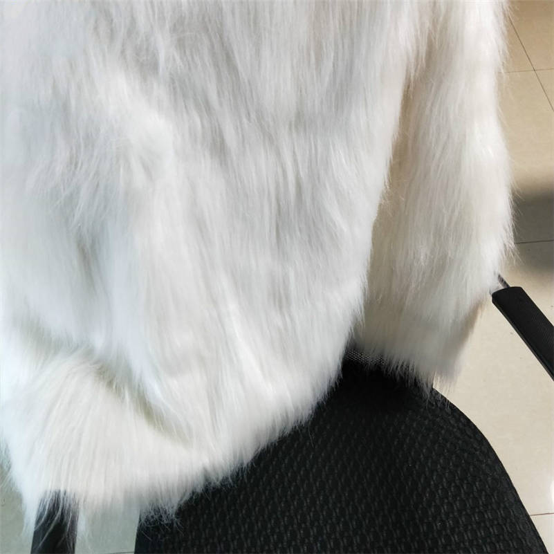 High Quality Plush Faux Fur Carpet Chair Cover Solid Color Seat Pad Long Pile Furry Sheepskin Rug Mat Elegant