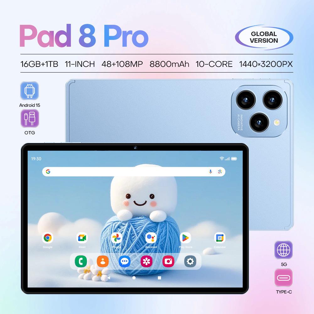 Global Exclusive Android Tablet PC Pad 8 Pro with 16+1T Storage