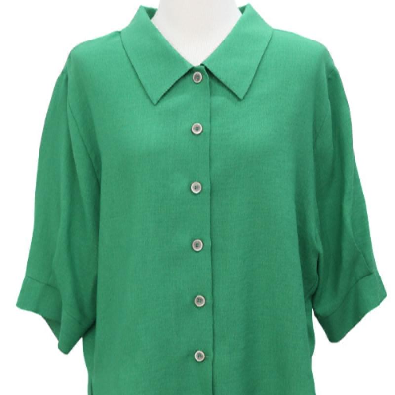 Shiz Madam Vivid 5 8 Sleeve Shirring Blouse T57549
