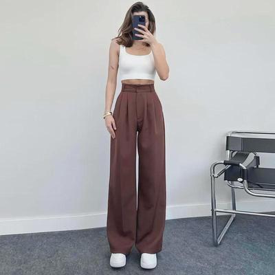 European-American Spring/Summer Women's High Waist Elegant Casual Pants