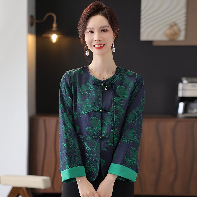 Trendige Freizeitjacke im chinesischen Stil 2025 für Frauen mittleren Alters und ältere Frauen: Frühling, Herbst, Winter