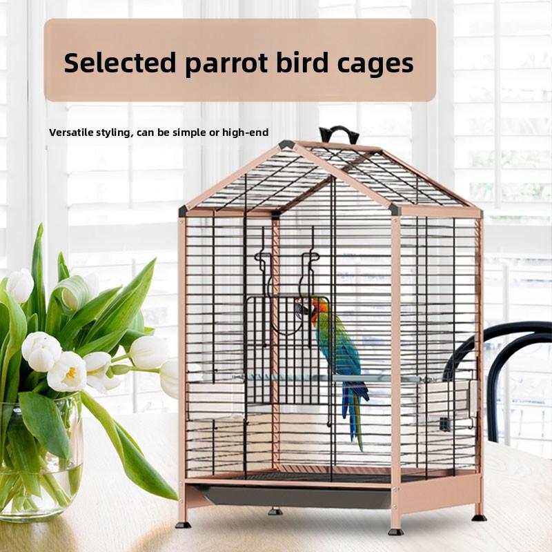 Large Bird Cage for Parrots Finches Mynahs Spacious Aviary with Complete Accessories Home Use Flight Habitat Included Bird Nest
