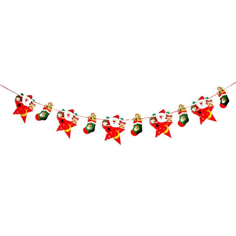Cartoon Weihnachtsfeiertagsbanner und Hängeflaggen