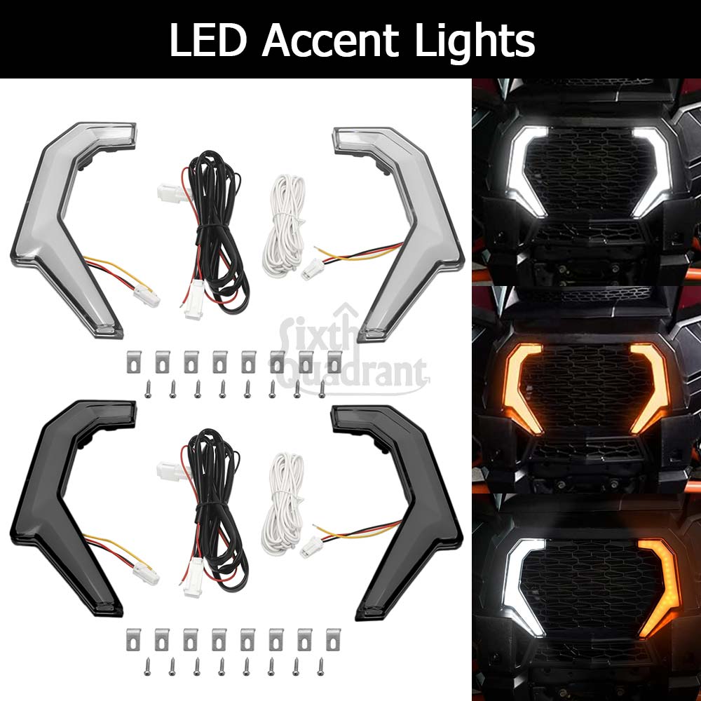 For Polaris RZR XP XP4 1000 2014-2018 RZR-4 900 2015-2020 UTV ATV Front Fang Accent Lights 12V LED Turn Signal Light Accessories