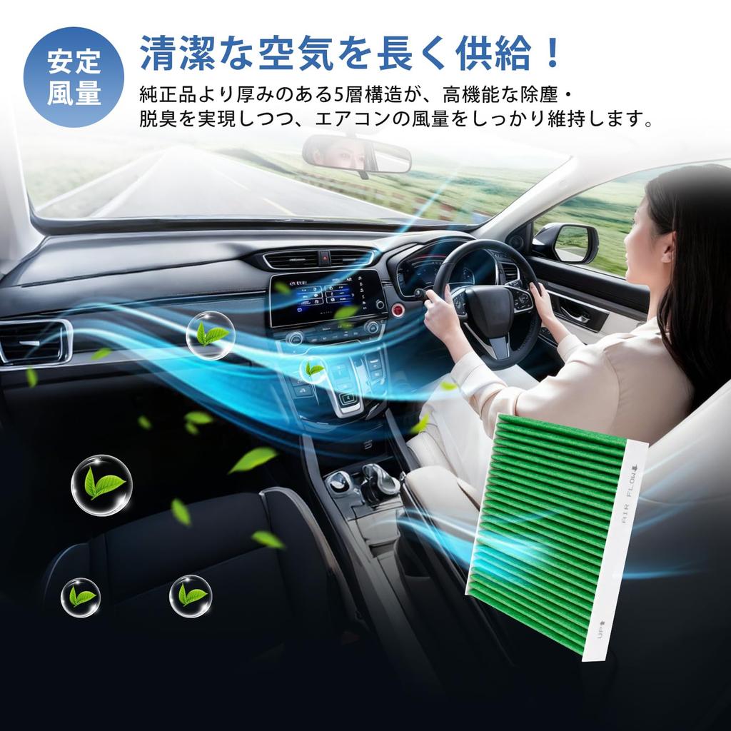 Jiooy Honda Air Conditioner Filter DCC3008 Structure for Fit Freed Stepwgn Vezel Clean Air Conditioner Filter with Activated High Dust One Replacement