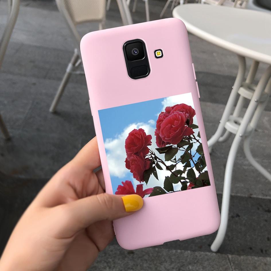 For Samsung Galaxy A6 2018 Case SM-A600F Cute Sunflower Astronaut Phone Cover For Samsung A6 Plus 2018 A6Plus A6+ SM-A605F Coque