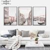 Venedig Italien Stadt Rosa Architektur Landschaft Poster Druck Wand Kunst Leinwand Malerei Nordic Bilder Moderne Home Interior Dekor