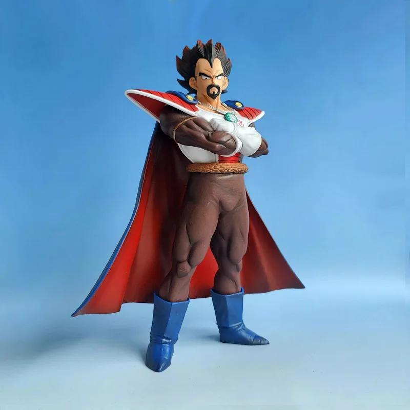 29.5cm Dragon Ball King Vegeta Anime Figure Vegeta Cloak Stand Action Figures Model Toys Doll Collection Room Decoration Gifts