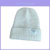 Knit Hat Women Winter Breathable Acrylic Letters Casual Style For Daily Wear