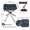 ZISIZ Stainless Steel Outdoor Folding Telescopic Stool
