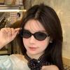 Cycling 1/4pcs Vintage Simple Oval Small Frame Sun Glasses Men Women Street Style Leopard Frame Sunglasses Luxury Brand Eyewear