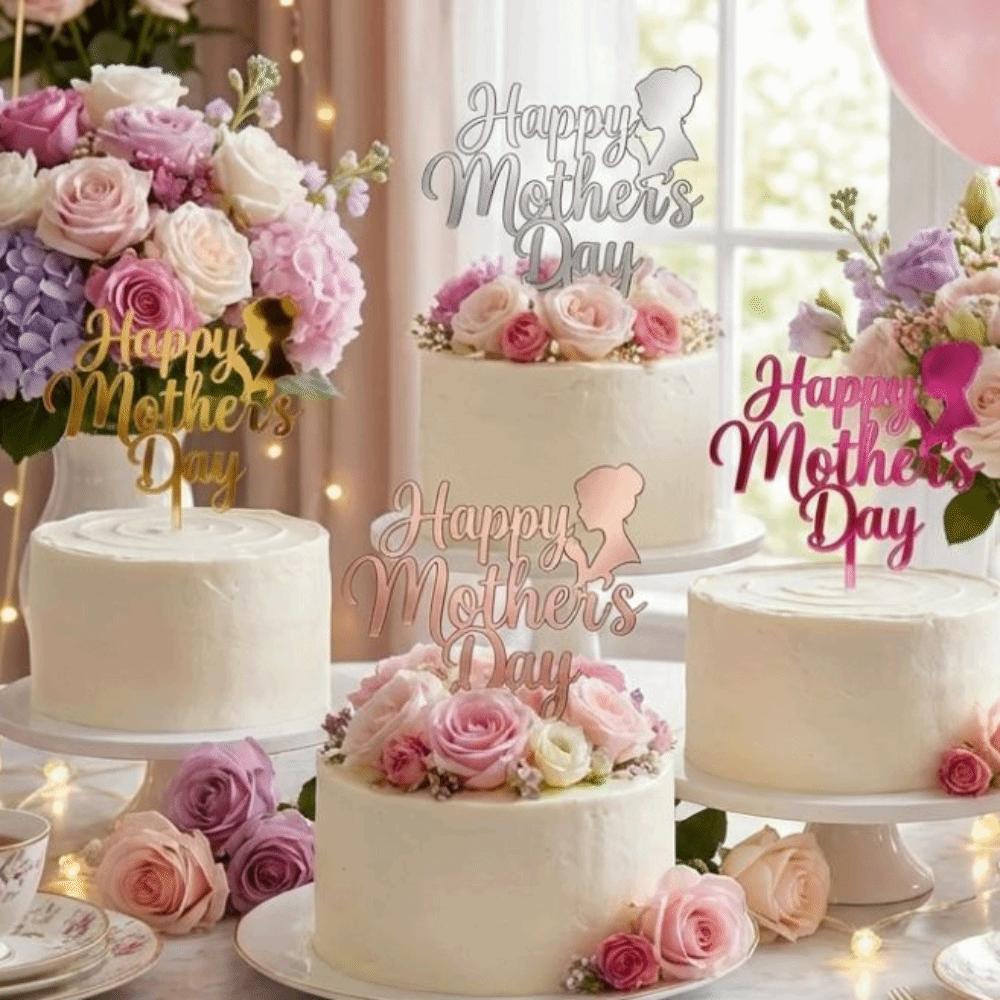 Festival Acrylic Cake Topper Decorative Handmade Dessert Topper Baking Tool Cartoon Cake Insert Decor Baking Supplies