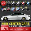 2025 Hot 4PCS 56MM 60MM 65MM Car Wheel Hub Center Caps Sticker Rim Cover Badge Emblem for BMW E39 E87 E60 E46 E53 E90 F10 F20 F2