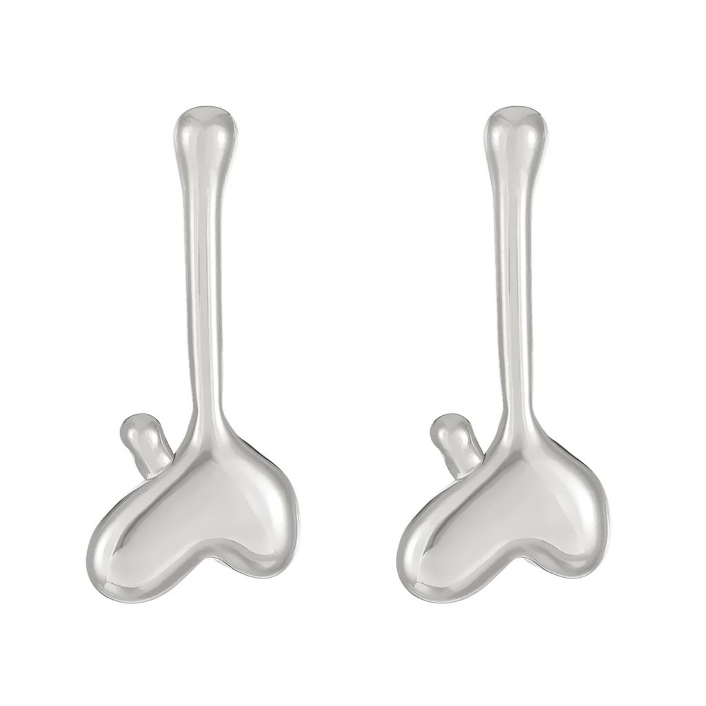 Titanium Steel Pleated Geometric Earrings for Women, New Irregular Round Square Heart-shaped Earrings, Vintage Earrings Trend