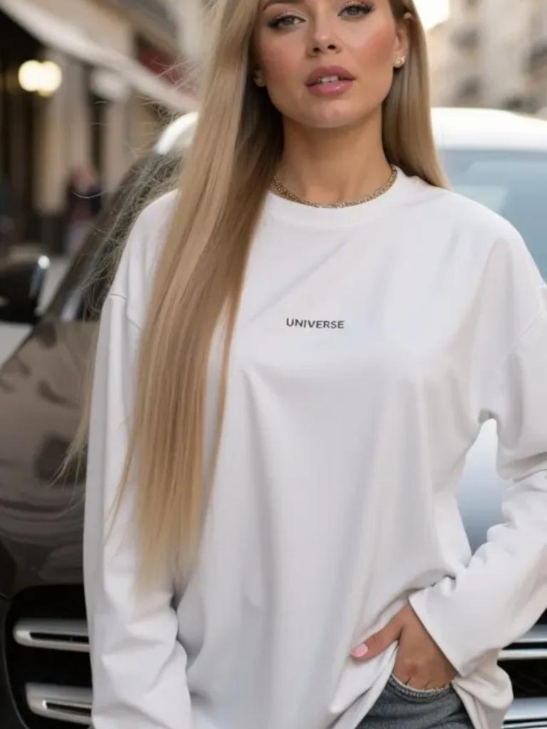 100% cotton t-shirt spring and autumn European and American style simple personality trend design sense top trend