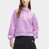 Fila Embroidered Floral Loose Hoodie Women Hoodies Light-Purple F11W418209F-PR