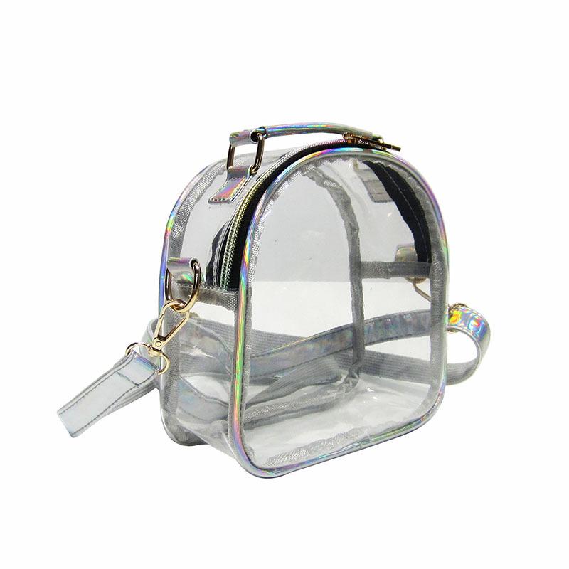 New Transparent Laser Single-Shoulder Crossbody Mini Jelly Handbag - Trendy PVC Women's Bag