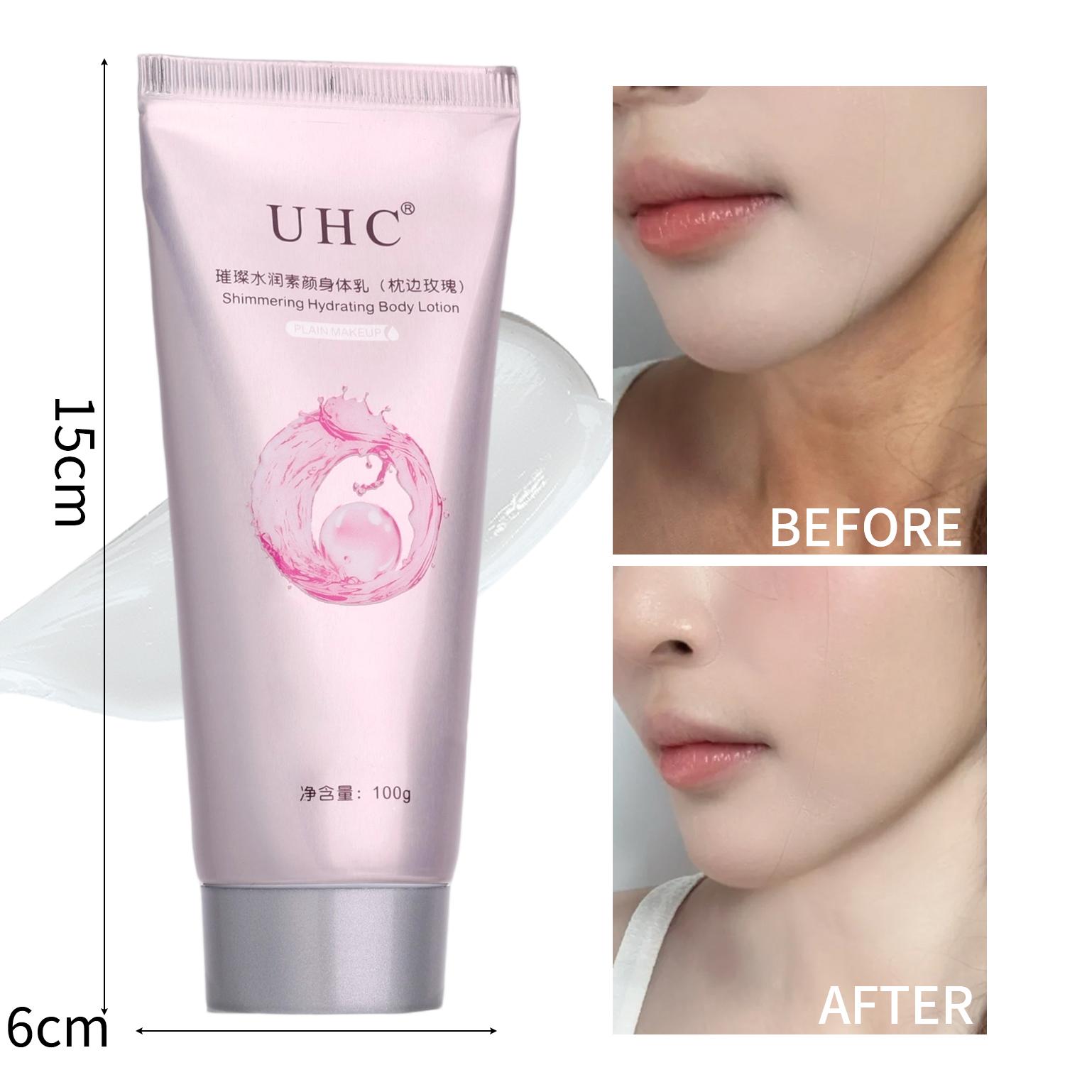 100 г Увлажняющий лосьон для тела, осветляющий тон кожи, длительное увлажнение, освежающий отбеливающий лосьон для тела, легко наносится, макияж