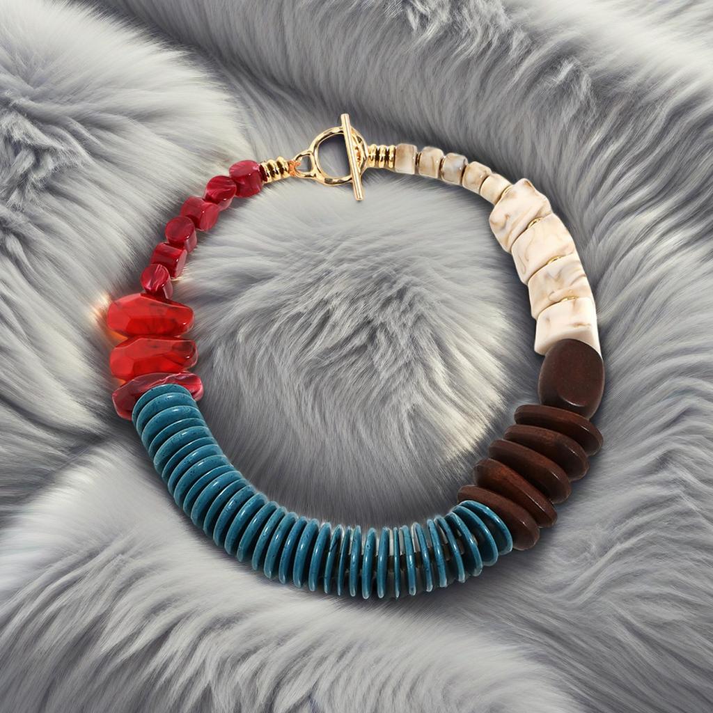 Fashion Statement Boho Beads Necklace Handmade for Women Trendy Party Jewelry