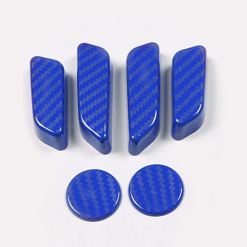 For Tesla Model 3 Model Y Carbon Fiber Color Seat Adjust Switch Button Trim Cover Black ABS Car Interior Accessories