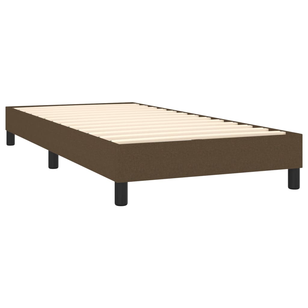 Vidaxl Bed Frame Without Mattress, Dark Brown, 90X190 Cm, With Fabric