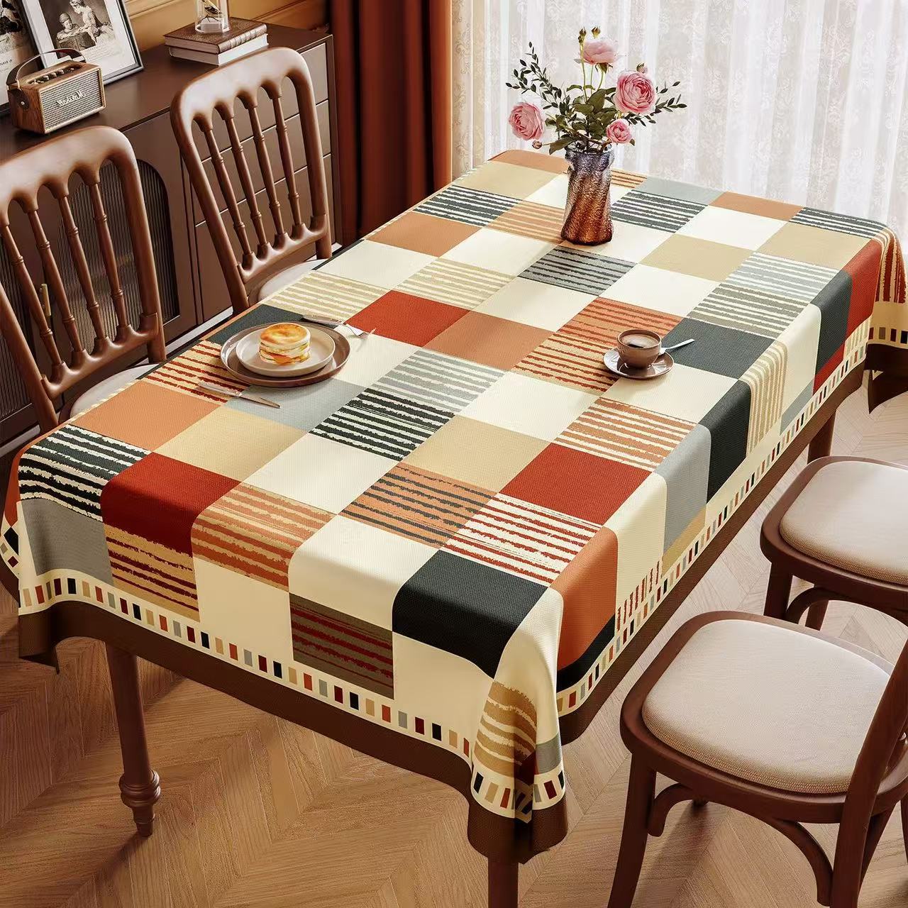 

Light Luxury High-end Table cloth Waterproof and Oil Resistant Rectangular Restaurant Tablecloth Wear-resistant and Comfortable 60x90cm