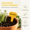 100 Pcs T-Shape Design Plant Labels Yellow T-Type Plant Labels Portable Garden Signs  Gardening Use