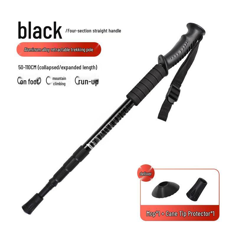 Женская телескопическая складная алюминиевая треккинговая палка – Четырехсекционная палка для хайкинга и скалолазания
