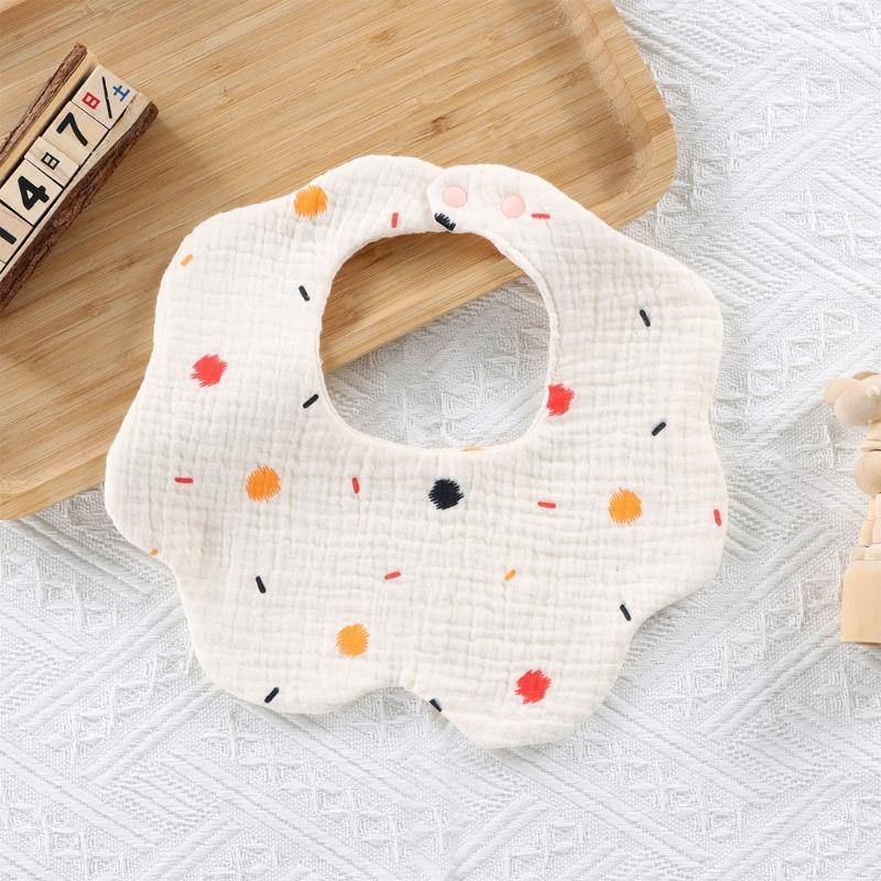 Baby Feeding Bibs 6 Thick Layer Burp Cloth Drool Bibs for 0-3Y Infant Gender Neutral Drooling Bib Newborns Shower Gift