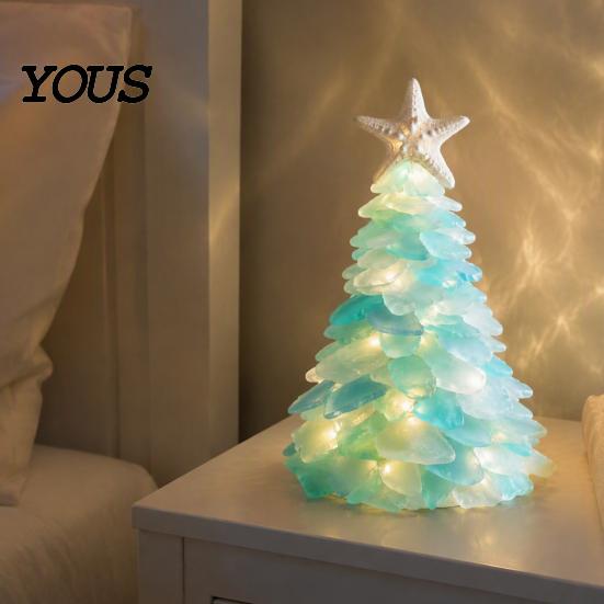Christmas Wreath Figurine DIY Lighted Kit, Santa Snowman Reindeer Tree Decor, Handmade Xmas Decor with LED Light, Festive Party Supplies