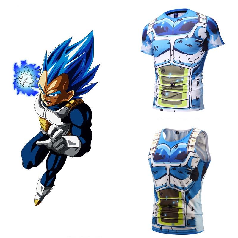 Premium Quality Men's Vegeta T-shirts Tank Top Dragon Ball Z Super 3d Sport Blouse Tee For Every Occasion