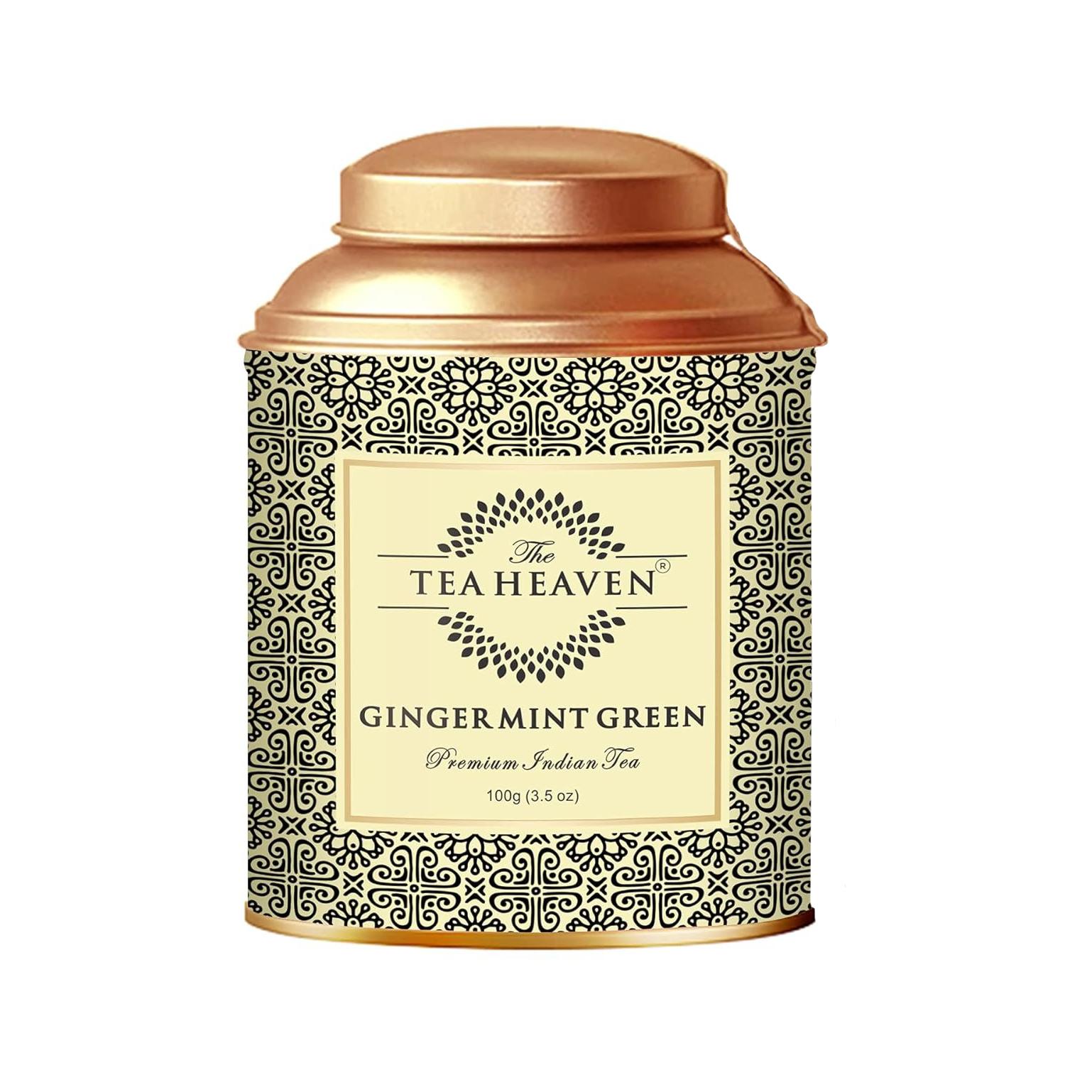 Зеленый чай с Имбирем и Мятой (100 г), Ginger Mint Green Tea,  Tea Heaven