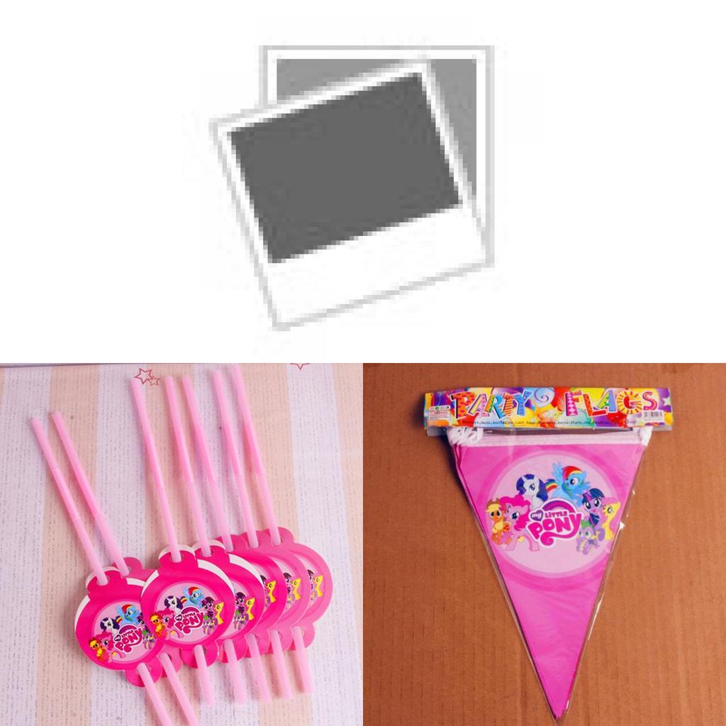 Adorable My Little Pony Girls Theme Tableware For Festive Birthday Party Decor