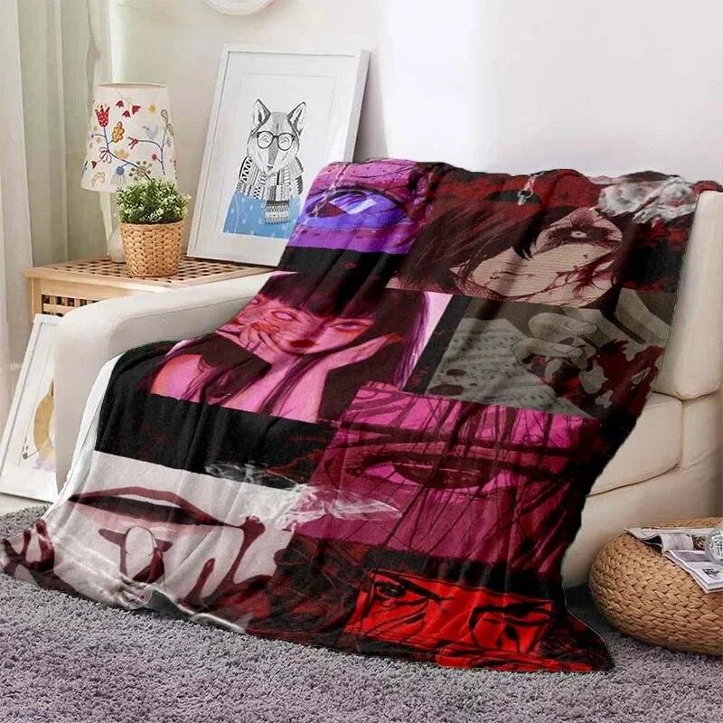 Junji Ito Tomie Kawakami Ghost Soft Plush Blanket,Flannel Blanket Throw Blanket for Living Room Bedroom Bed Sofa Picnic Cover 3D