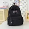 Schoolbag, College Student Backpack, Middle School Laptop Bag, Korean Style Minimalist Girl's Bow School Bag, Large Capacity Backpack for Women
